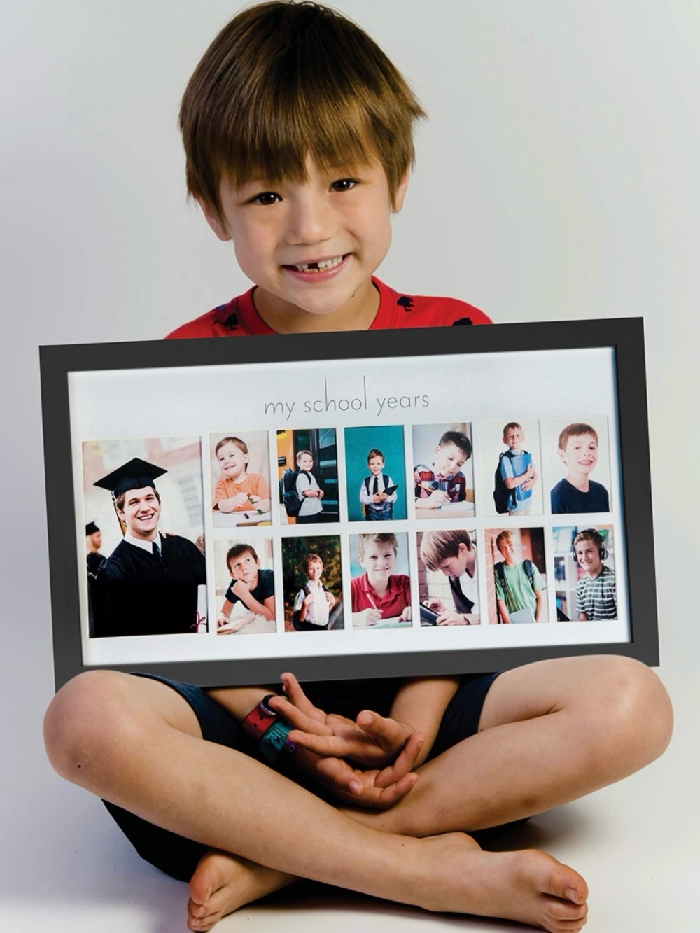 K-12 School Picture Day Photo Collage Frame | Graduation Black Wood Frame *NEW*